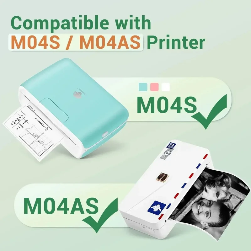 3er-Pack Phomemo selbstklebendes transparentes Thermopapier, klares selbstklebendes Thermo-Aufkleberpapier für M04S/M04AS Bluetooth-Drucker, 110 mm x 3.5 m