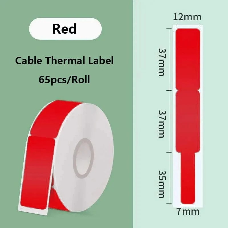 Wasserdichte, kratzfeste Kabel-Thermoetikettenaufkleber für den tragbaren Drucker Phomemo D30 Marklife P15, selbstklebendes Papier