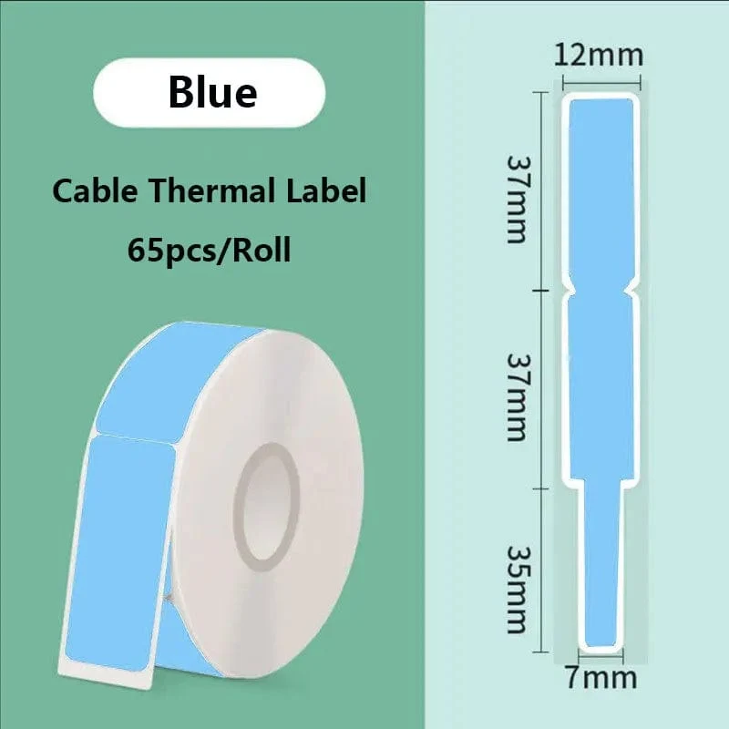 Wasserdichte, kratzfeste Kabel-Thermoetikettenaufkleber für den tragbaren Drucker Phomemo D30 Marklife P15, selbstklebendes Papier