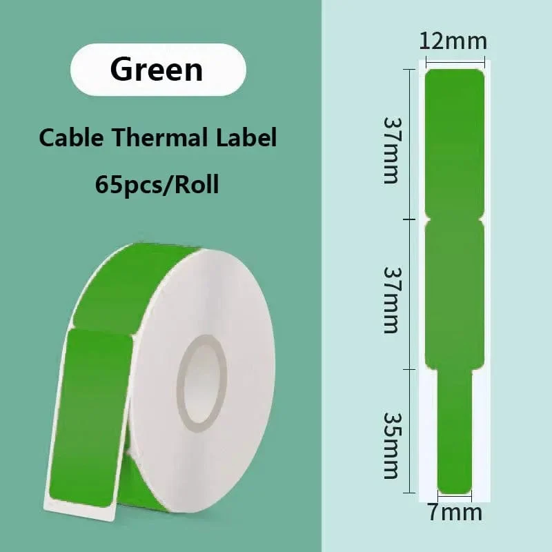 Wasserdichte, kratzfeste Kabel-Thermoetikettenaufkleber für den tragbaren Drucker Phomemo D30 Marklife P15, selbstklebendes Papier