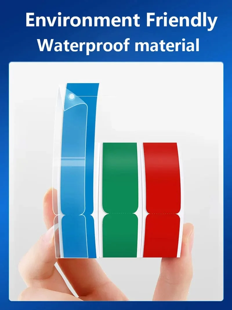 Wasserdichte, kratzfeste Kabel-Thermoetikettenaufkleber für den tragbaren Drucker Phomemo D30 Marklife P15, selbstklebendes Papier