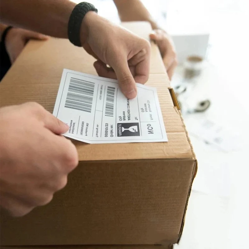 4 "x 6" Thermo-Etikettenpapier 100 x 150 mm 100 Blatt/Stapel Klebeaufkleber für Thermo-Versandetiketten DHL UPS Express Barcode