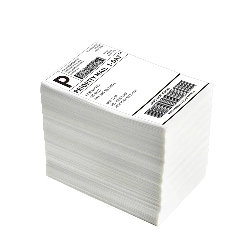 4 "x 6" Thermo-Etikettenpapier 100 x 150 mm 100 Blatt/Stapel Klebeaufkleber für Thermo-Versandetiketten DHL UPS Express Barcode