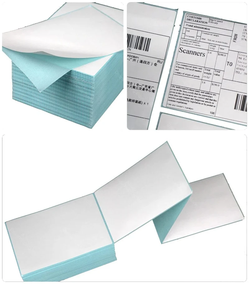 4 "x 6" Thermo-Etikettenpapier 100 x 150 mm 100 Blatt/Stapel Klebeaufkleber für Thermo-Versandetiketten DHL UPS Express Barcode
