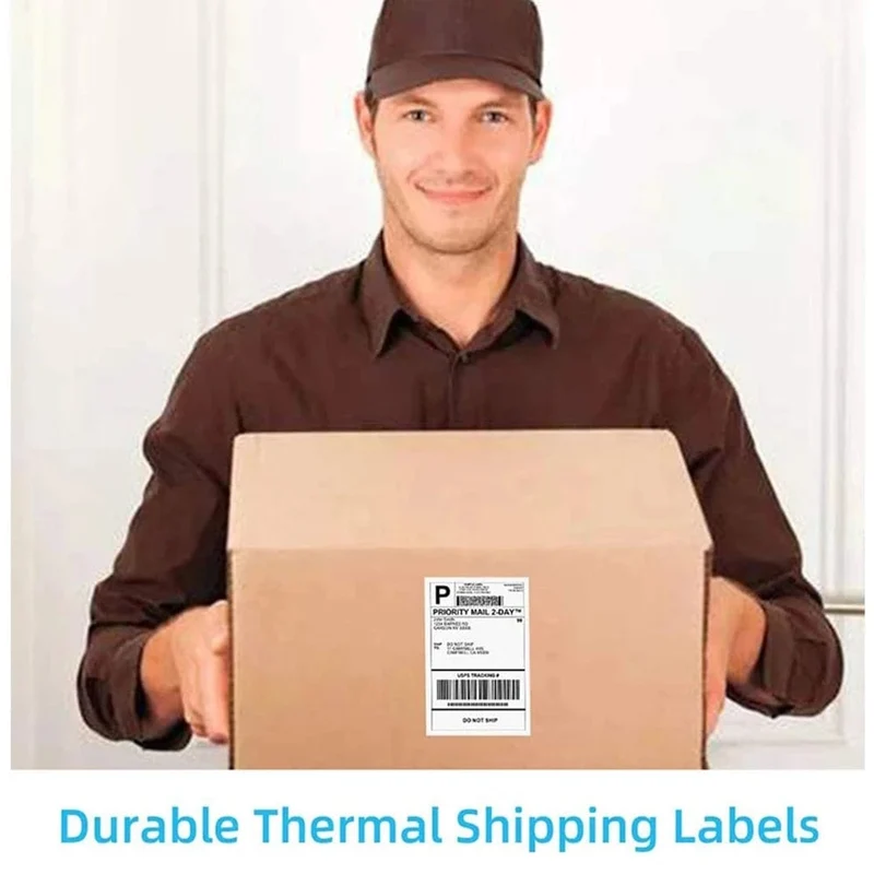 4 "x 6" Thermo-Etikettenpapier 100 x 150 mm 100 Blatt/Stapel Klebeaufkleber für Thermo-Versandetiketten DHL UPS Express Barcode
