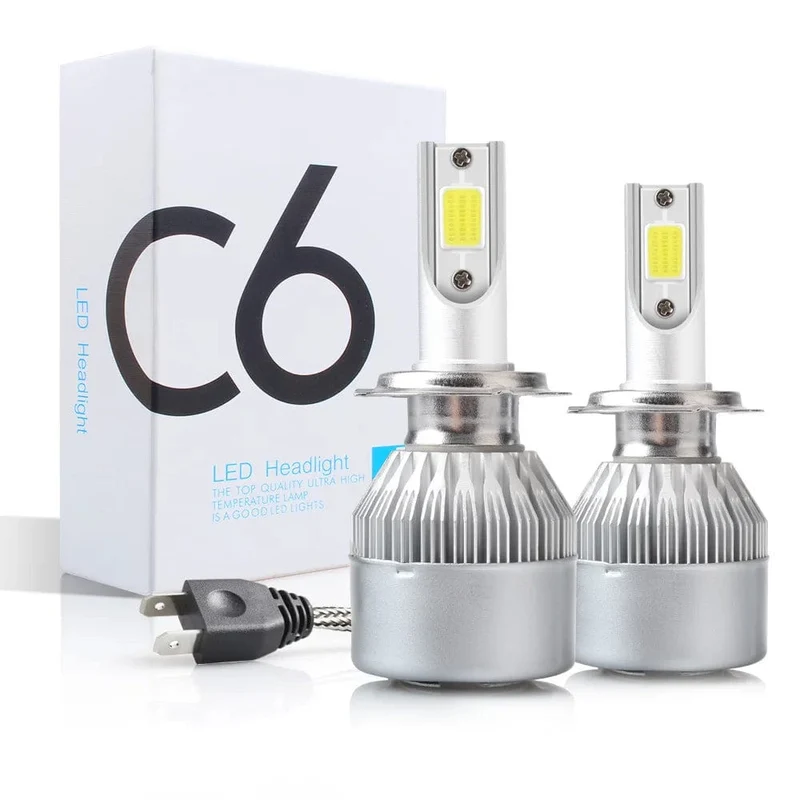 2x H7 LED H11 H4 Hallo/Lo H1 H3 H8 HB1 HB3 HB4 HB5 HIR2 H13 H27 9005 9006 Auto Scheinwerfer lampen 3000K 6000K 8000K COB C6 auto lichter