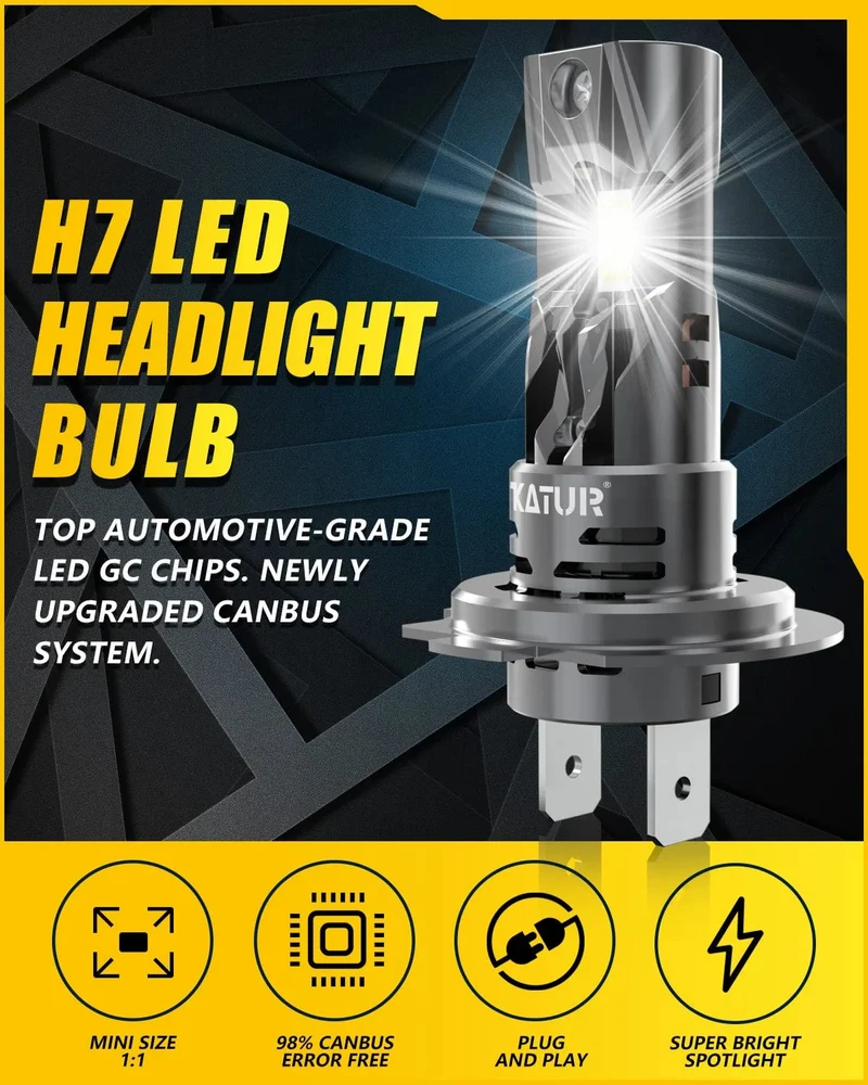 Neue High Power 2 Stücke H7 Turbo LED Stirnlampe 20000LM 100W H7 LED Scheinwerfer CSP Chips 1:1 Mini Größe Design Auto Lichter 12V