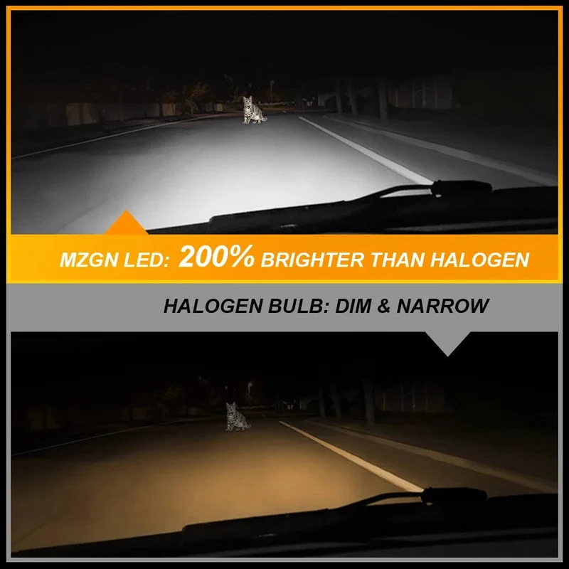 MZGN 2 Stück 12000LM H1 LED-Scheinwerferlampe Canbus Autokopf Nebelscheinwerfer 6500K Weiß 12V-24V Superhell, Plug-and-Play, lüfterlos