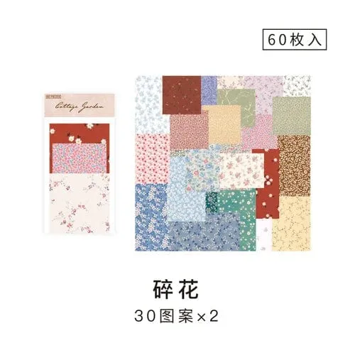 60 Pcs Papier Pack Romantische Vintage Floral Muster Retro Papier Für Scrapbooking Tagebuch Journal Planer