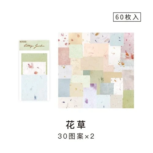 60 Pcs Papier Pack Romantische Vintage Floral Muster Retro Papier Für Scrapbooking Tagebuch Journal Planer