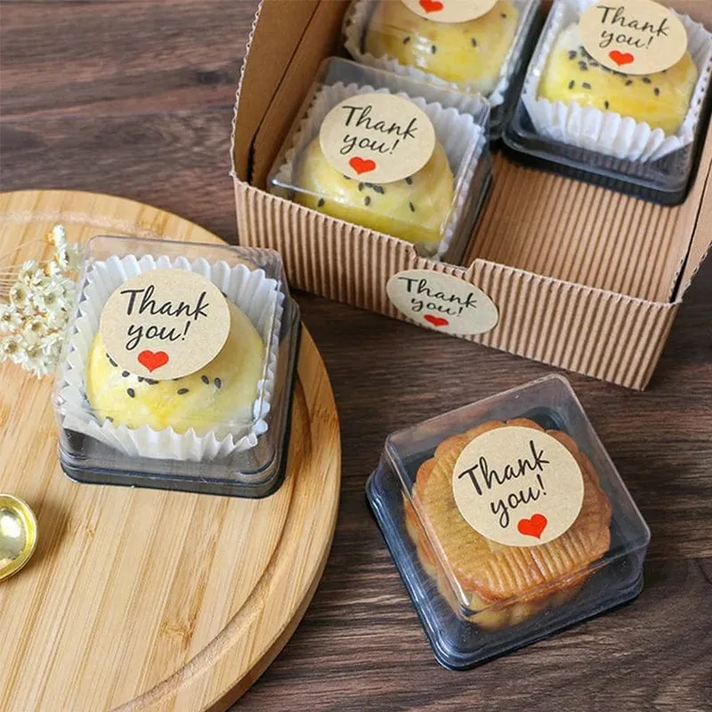 50-500 stücke Natürliche Kraft Papier Danke Aufkleber Siegel Etiketten Hund Pfote Druck 1 Zoll Geschenk Verpackung Schreibwaren