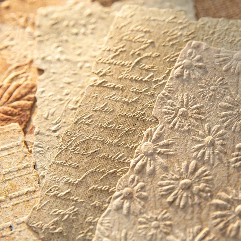 Journamm 28 Stück Vintage Reliefs Texturpapier DIY Scrapbooking Collage Materialien Dekor Junk Journal Ästhetik Scrapbook Papier