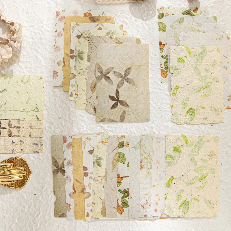 Journamm 28 Stück Vintage Reliefs Texturpapier DIY Scrapbooking Collage Materialien Dekor Junk Journal Ästhetik Scrapbook Papier