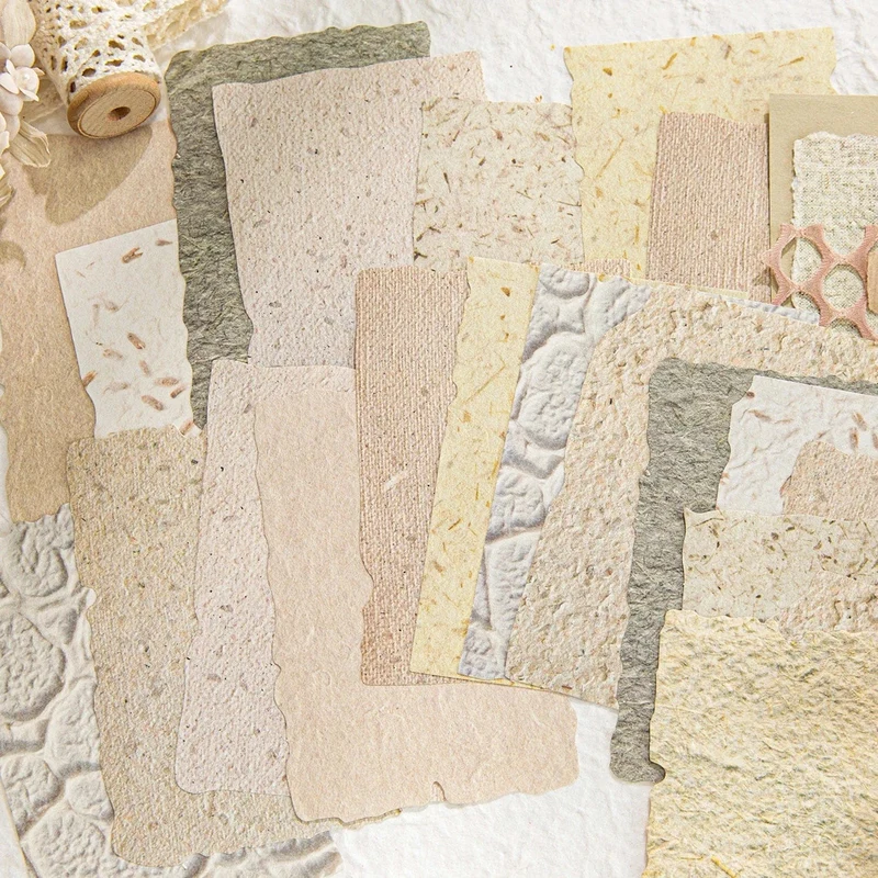 Journamm 28 Stück Vintage Reliefs Texturpapier DIY Scrapbooking Collage Materialien Dekor Junk Journal Ästhetik Scrapbook Papier