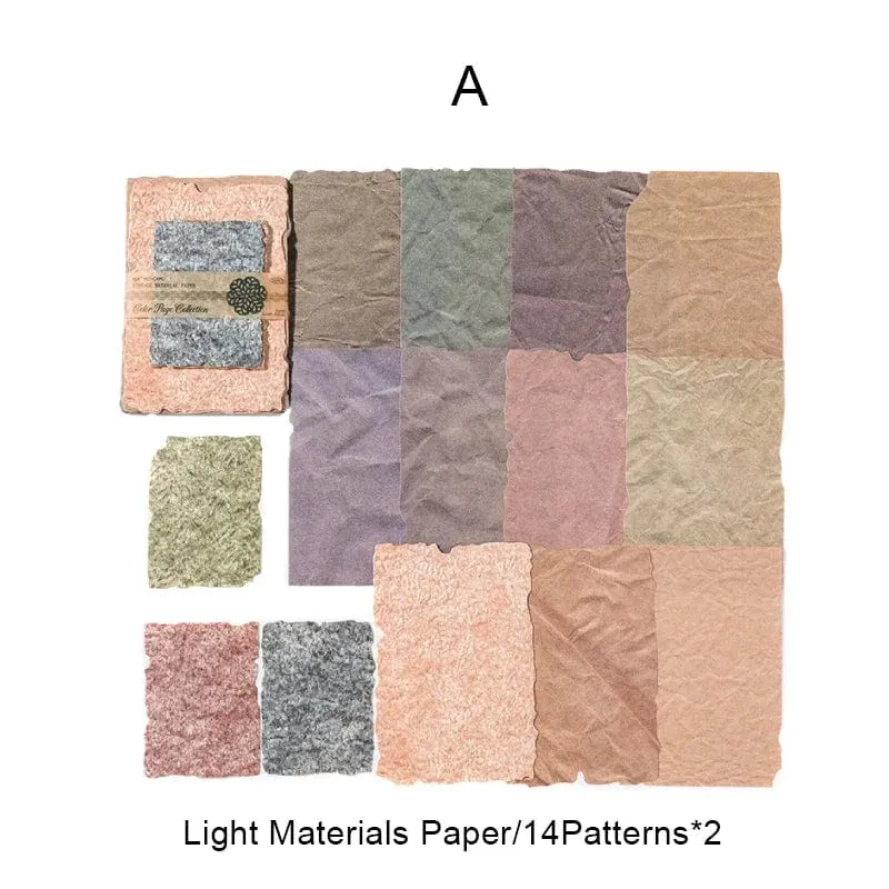 Journamm 28 Stück Vintage Reliefs Texturpapier DIY Scrapbooking Collage Materialien Dekor Junk Journal Ästhetik Scrapbook Papier
