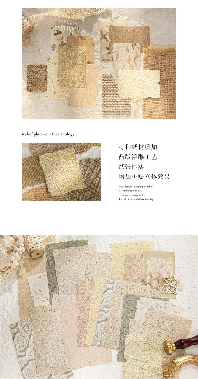 Journamm 28 Stück Vintage Reliefs Texturpapier DIY Scrapbooking Collage Materialien Dekor Junk Journal Ästhetik Scrapbook Papier
