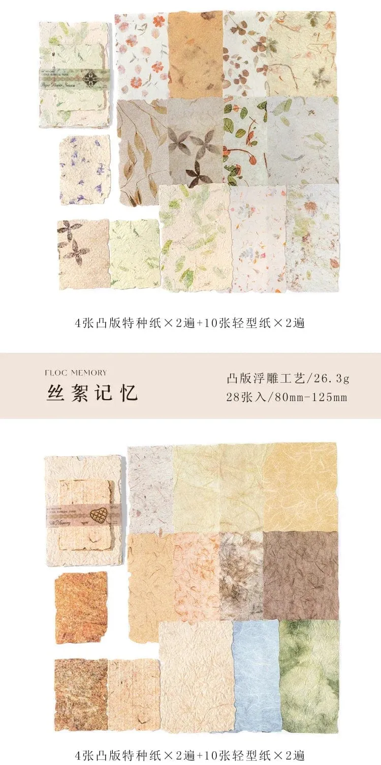 Journamm 28 Stück Vintage Reliefs Texturpapier DIY Scrapbooking Collage Materialien Dekor Junk Journal Ästhetik Scrapbook Papier