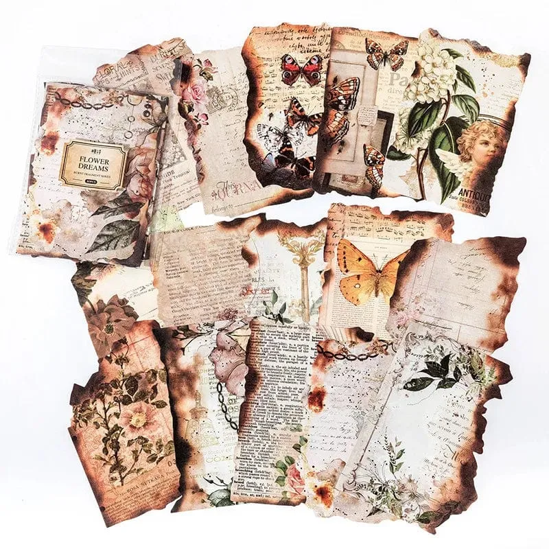 30 Pcs Vintage Journaling Scrapbooking Material Papier Ästhetische Dekorative Handwerk Papier Antike Retro Stil Für Tagebuch Journaling