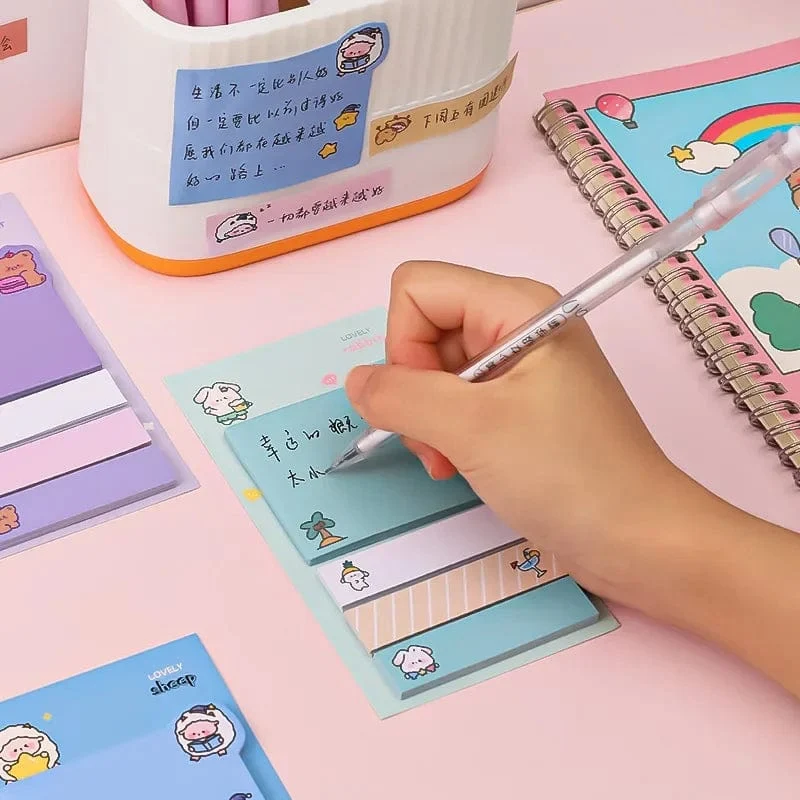 Kawaii Papier Haftnotizen Kreative Notizblock Notizblöcke Büro Schule Schreibwaren Klebeaufkleber Posted it Haftnotizblöcke