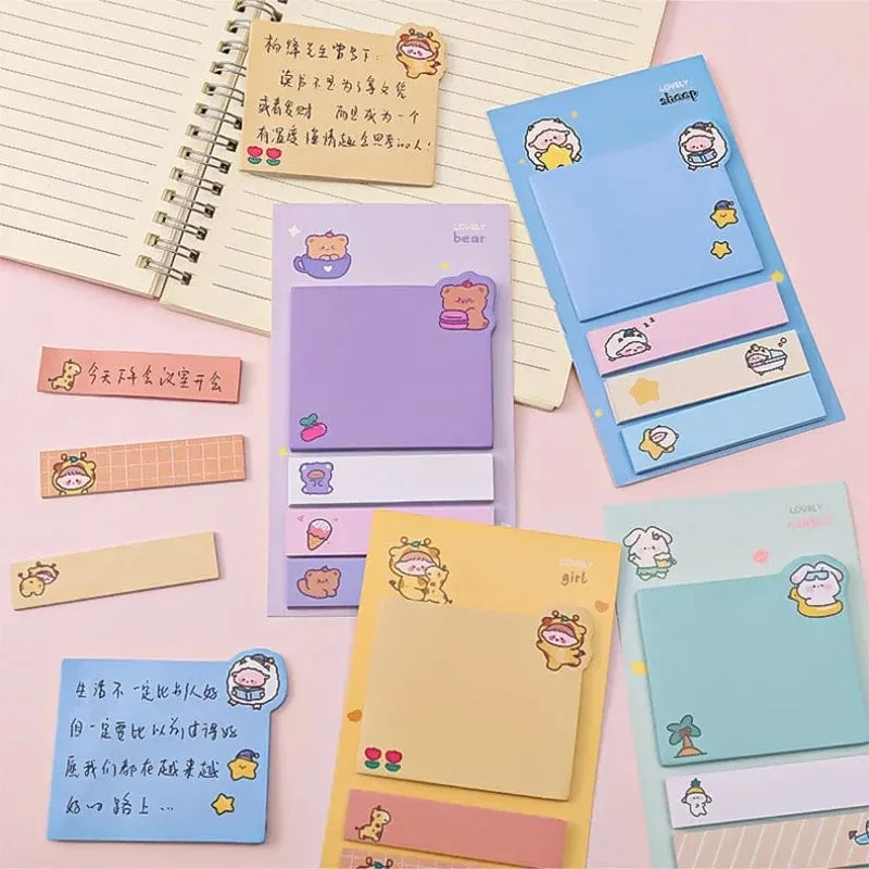 Kawaii Papier Haftnotizen Kreative Notizblock Notizblöcke Büro Schule Schreibwaren Klebeaufkleber Posted it Haftnotizblöcke