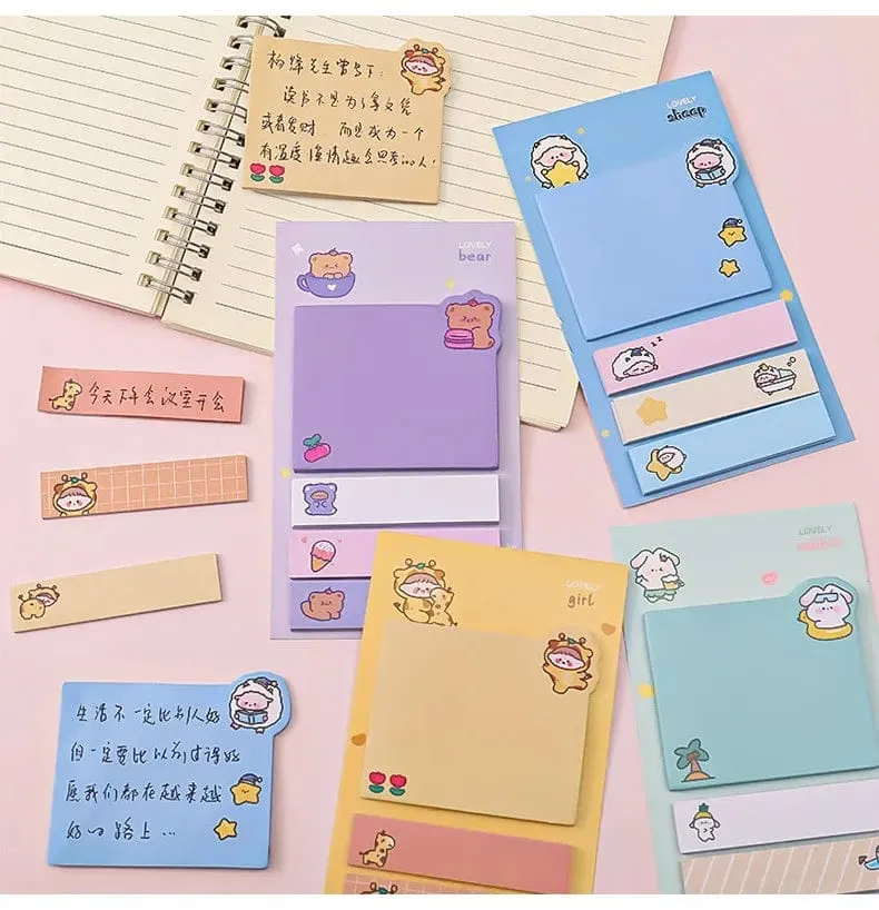 Kawaii Papier Haftnotizen Kreative Notizblock Notizblöcke Büro Schule Schreibwaren Klebeaufkleber Posted it Haftnotizblöcke