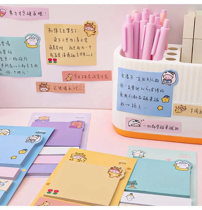 Kawaii Papier Haftnotizen Kreative Notizblock Notizblöcke Büro Schule Schreibwaren Klebeaufkleber Posted it Haftnotizblöcke