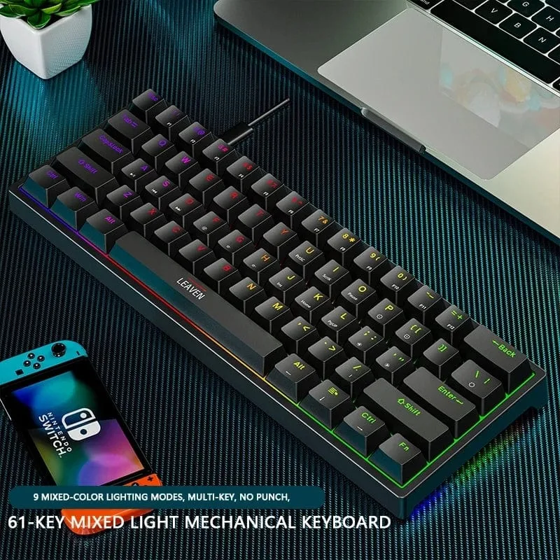 K620 Mini-RGB-Gaming-Mechanische Tastatur mit Hintergrundbeleuchtung, Gamer-Mechaniker-Kit, 60 Prozent DIY, benutzerdefinierte PBT-Tastenkappe, Hotswap, Rosa, Weiß, USB, PC