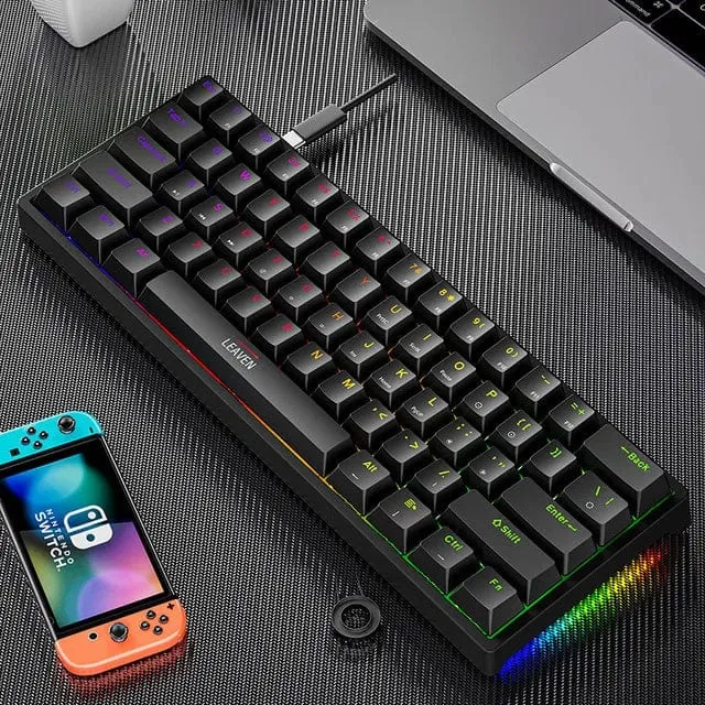 K620 Mini-RGB-Gaming-Mechanische Tastatur mit Hintergrundbeleuchtung, Gamer-Mechaniker-Kit, 60 Prozent DIY, benutzerdefinierte PBT-Tastenkappe, Hotswap, Rosa, Weiß, USB, PC