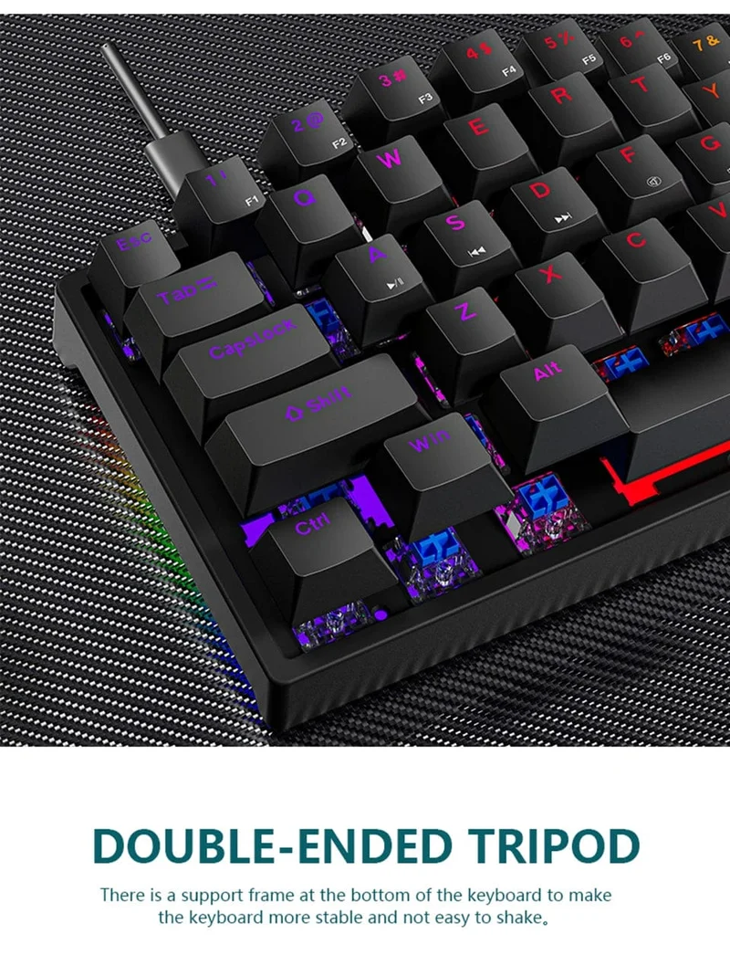 K620 Mini-RGB-Gaming-Mechanische Tastatur mit Hintergrundbeleuchtung, Gamer-Mechaniker-Kit, 60 Prozent DIY, benutzerdefinierte PBT-Tastenkappe, Hotswap, Rosa, Weiß, USB, PC