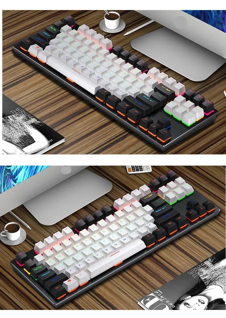 K620 Mini-RGB-Gaming-Mechanische Tastatur mit Hintergrundbeleuchtung, Gamer-Mechaniker-Kit, 60 Prozent DIY, benutzerdefinierte PBT-Tastenkappe, Hotswap, Rosa, Weiß, USB, PC