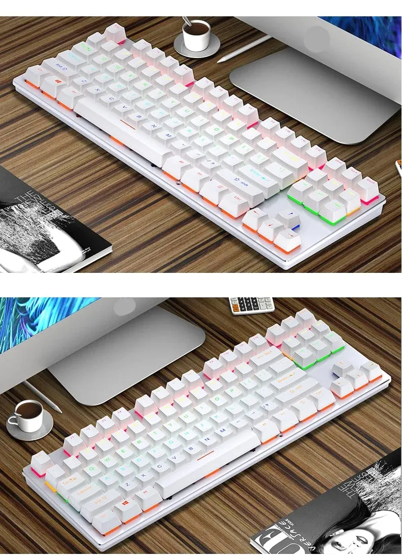 K620 Mini-RGB-Gaming-Mechanische Tastatur mit Hintergrundbeleuchtung, Gamer-Mechaniker-Kit, 60 Prozent DIY, benutzerdefinierte PBT-Tastenkappe, Hotswap, Rosa, Weiß, USB, PC