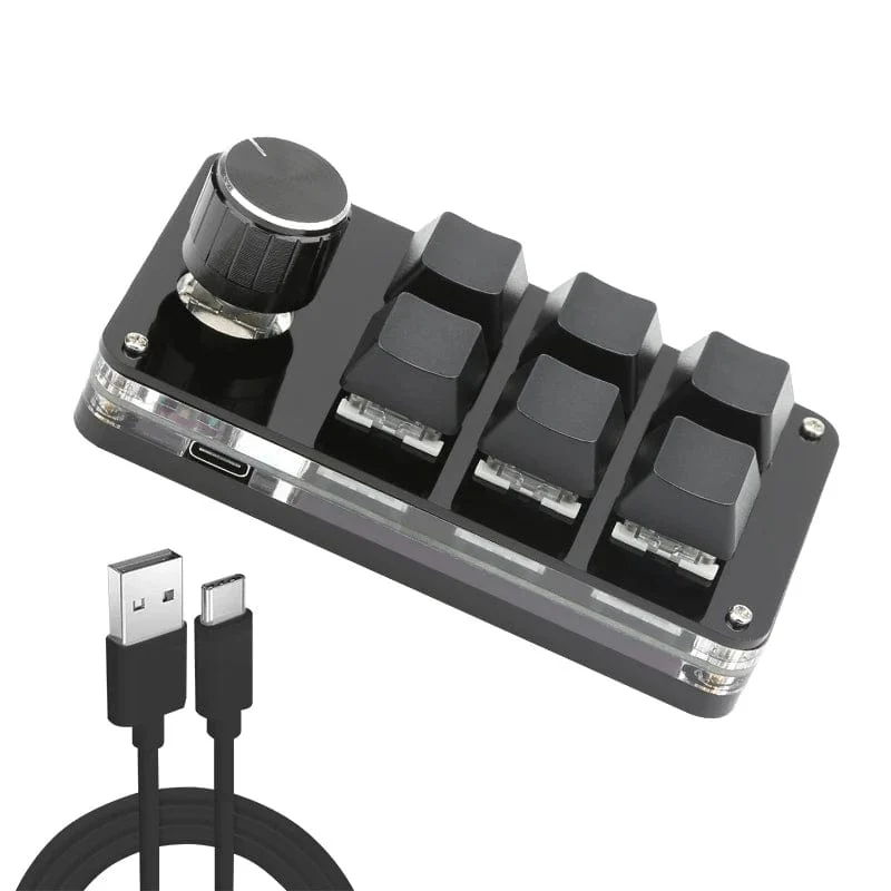 USB-Makro, benutzerdefinierte Mini-Tastatur, 12 Tasten, 2 Knöpfe, Programmierung, DIY, mechanische Tastatur, Gaming, Zeichenschalter, tragbare Hot-Swap-Tastatur