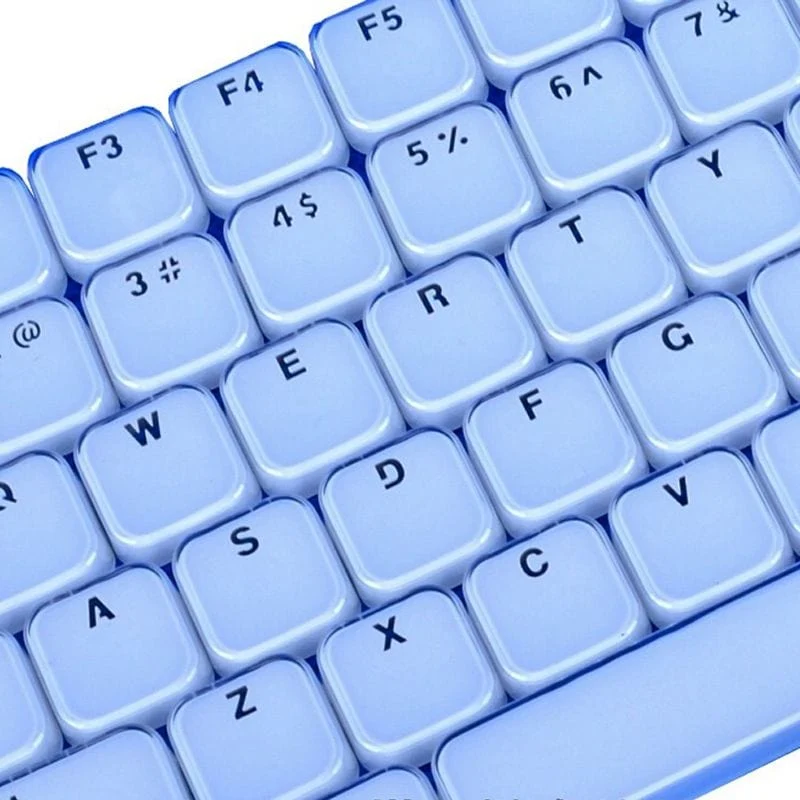 Durchscheinende Tastenkappen, 104 Tasten-Layout, niedriges Profil, weiße Tastenkappen, DIY, schwarze Hintergrundbeleuchtung, Kristallrand für mechanische Tastatur