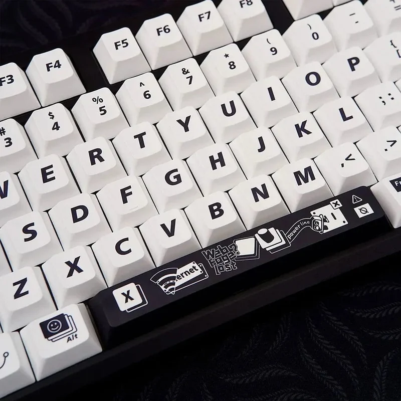 139 Tasten Einfaches 404-Themen-Tastenkappen-Set Kirschhöhe PBT Thermische Sublimation DIY für 61 87 98 104 108 Tasten Mechanische Tastatur