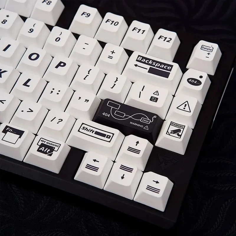 139 Tasten Einfaches 404-Themen-Tastenkappen-Set Kirschhöhe PBT Thermische Sublimation DIY für 61 87 98 104 108 Tasten Mechanische Tastatur
