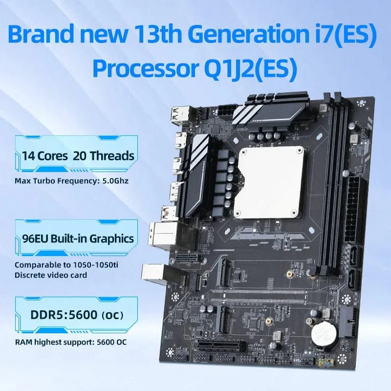 ATX DIY Desktop-Motherboard mit Onboard 13. Kit Interposer Core CPU Q1J2 (i7 ES 0000) 14C20T Iris Xe Grafik DDR5 RAM