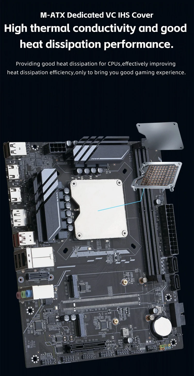 ATX DIY Desktop-Motherboard mit Onboard 13. Kit Interposer Core CPU Q1J2 (i7 ES 0000) 14C20T Iris Xe Grafik DDR5 RAM
