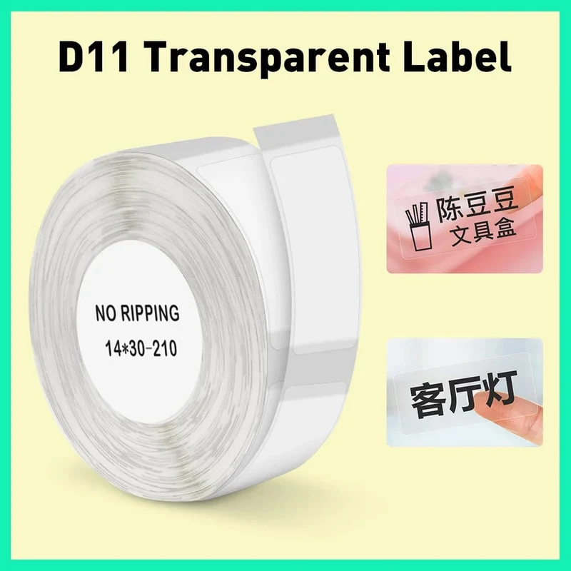 Niimbot D11 Etikettenpapier, leuchtender Etikettenaufkleber, 13 x 35 mm, für Niimbot D110 D11 Etikettiermaschine, selbstklebendes Papier zum Bedrucken von Bändern