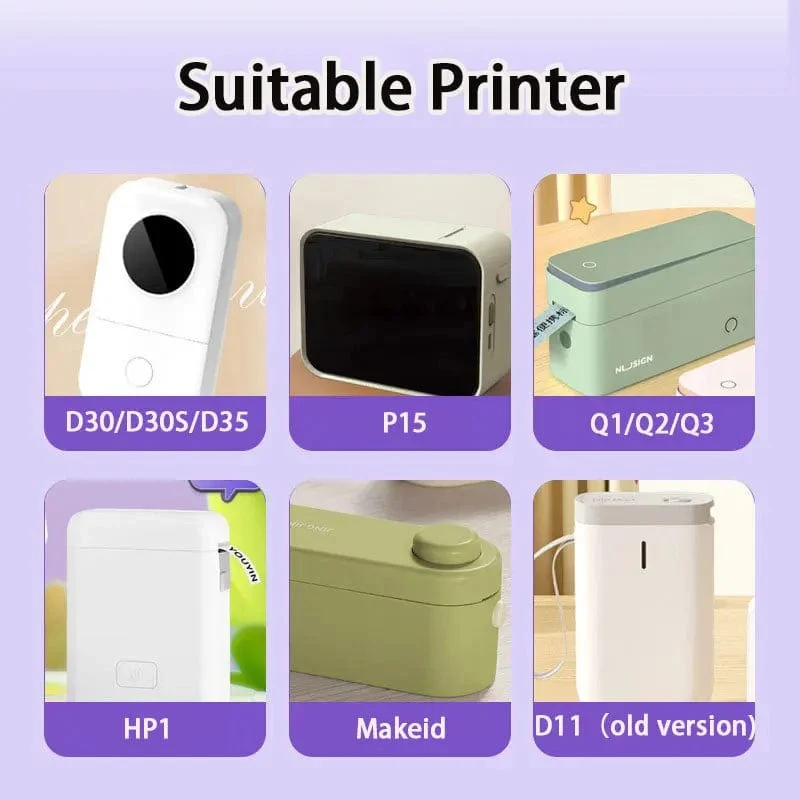 Thermische Label Papier Aufkleber Selbst-Adhesive Für Tragbare Drucker Phomemo D30 D30S D35 Marklife P15 Wasserdicht Kratz-Beständig