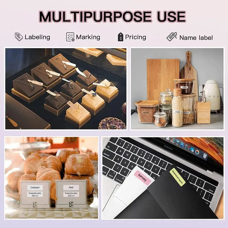 Thermische Label Papier Aufkleber Selbst-Adhesive Für Tragbare Drucker Phomemo D30 D30S D35 Marklife P15 Wasserdicht Kratz-Beständig