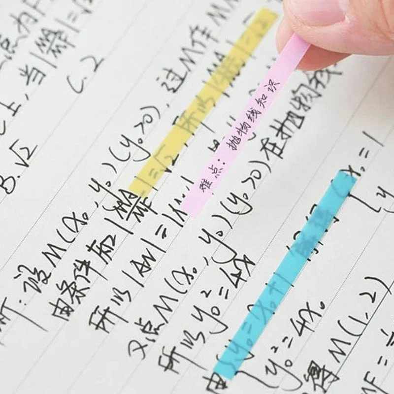300 Blatt Regenbogen-Farbindex-Notizblock Gepostet Haftnotizen Papieraufkleber Notizblock Lesezeichen Schulbedarf Kawaii Briefpapier
