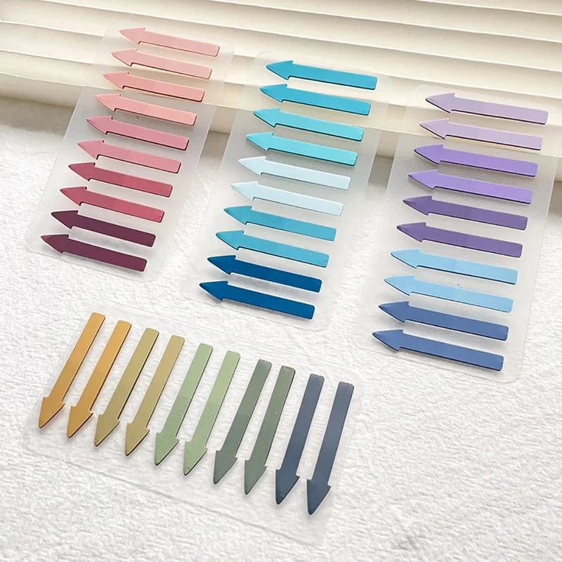 200 Blatt transparente fluoreszierende Index-Tabs aus PET mit Pfeilflaggen, Haftnotizen für Seitenmarker, Planeraufkleber, Büro, Schule