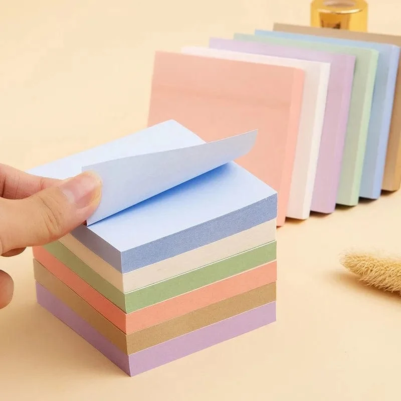 100 blätter 76*76mm Reine Farbe Papier Memo Pad Haftnotizen Lesezeichen Punkt Es Marker Memo Aufkleber Büro Schule liefert Notebooks