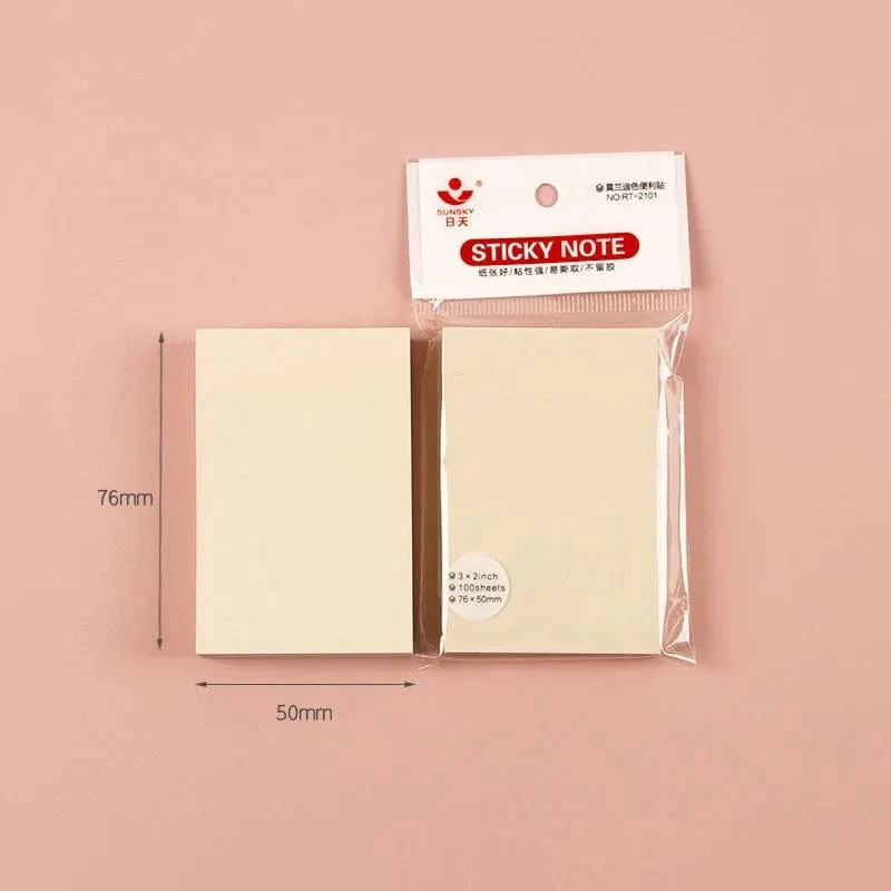 100 blätter 76*76mm Reine Farbe Papier Memo Pad Haftnotizen Lesezeichen Punkt Es Marker Memo Aufkleber Büro Schule liefert Notebooks