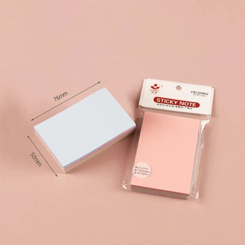 100 blätter 76*76mm Reine Farbe Papier Memo Pad Haftnotizen Lesezeichen Punkt Es Marker Memo Aufkleber Büro Schule liefert Notebooks
