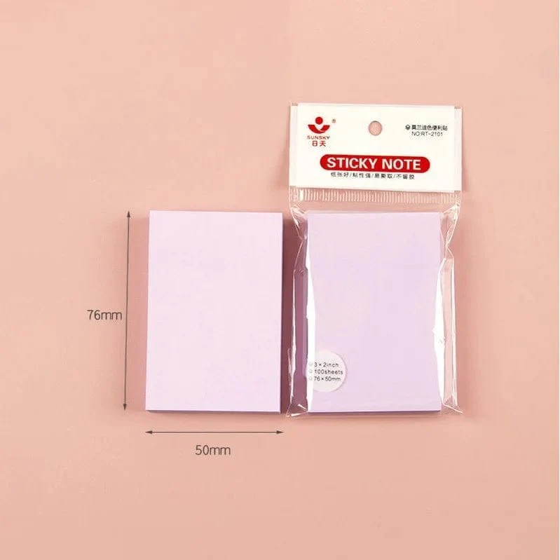 100 blätter 76*76mm Reine Farbe Papier Memo Pad Haftnotizen Lesezeichen Punkt Es Marker Memo Aufkleber Büro Schule liefert Notebooks