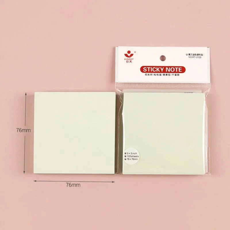 100 blätter 76*76mm Reine Farbe Papier Memo Pad Haftnotizen Lesezeichen Punkt Es Marker Memo Aufkleber Büro Schule liefert Notebooks