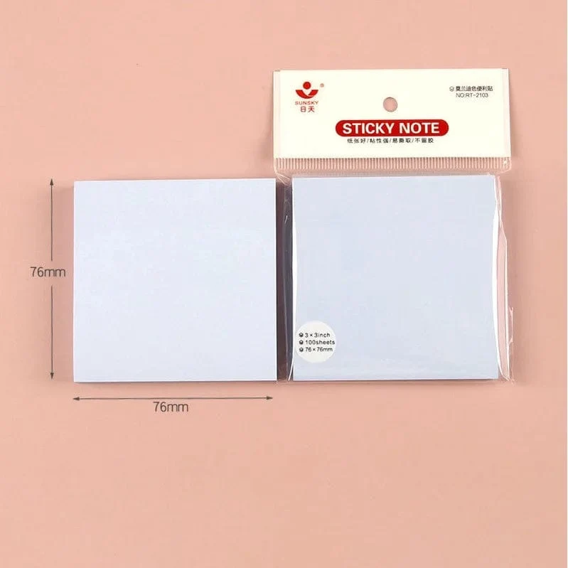 100 blätter 76*76mm Reine Farbe Papier Memo Pad Haftnotizen Lesezeichen Punkt Es Marker Memo Aufkleber Büro Schule liefert Notebooks