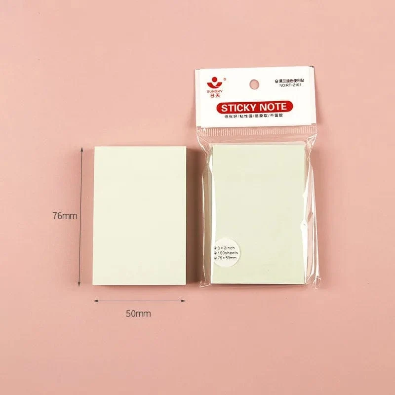 100 blätter 76*76mm Reine Farbe Papier Memo Pad Haftnotizen Lesezeichen Punkt Es Marker Memo Aufkleber Büro Schule liefert Notebooks