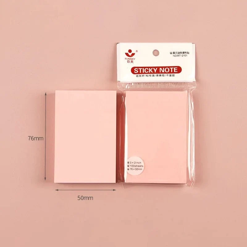 100 blätter 76*76mm Reine Farbe Papier Memo Pad Haftnotizen Lesezeichen Punkt Es Marker Memo Aufkleber Büro Schule liefert Notebooks